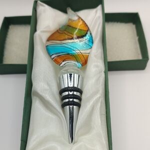 Murano Style Glass Bottle Stopper